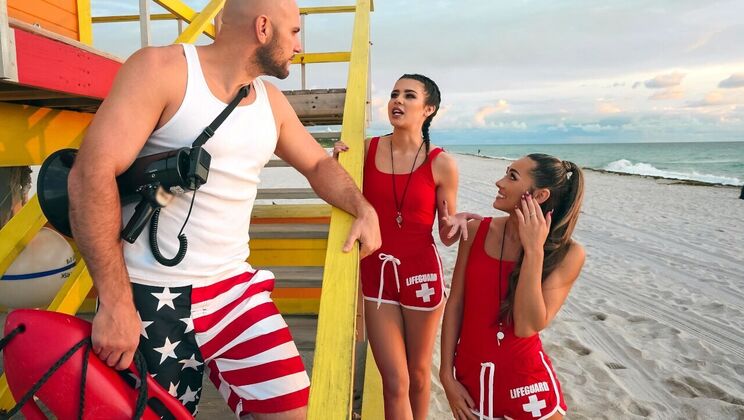 Brazzers - jmac - Mackenzie Mace - Kylie Rocket - Horny Lifeguards Share A Cock / 17.04.2023