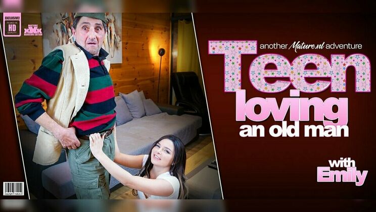 Mature.nl - Emily F. - Goran - Old man Goran gets to fuck his hot teeny neighbour babe Emily F. who fucks him like a maniac / 03.06.2023